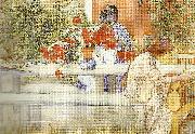 Carl Larsson karin och brita-omkring kaktusen-bakom kaktusen china oil painting artist